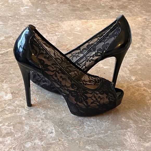 Guess Shoes Guess Black Lace High Heels Poshmark